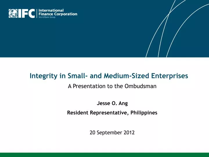 integrity in small and medium sized enterprises
