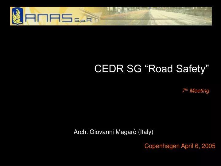 cedr sg road safety 7 th meeting