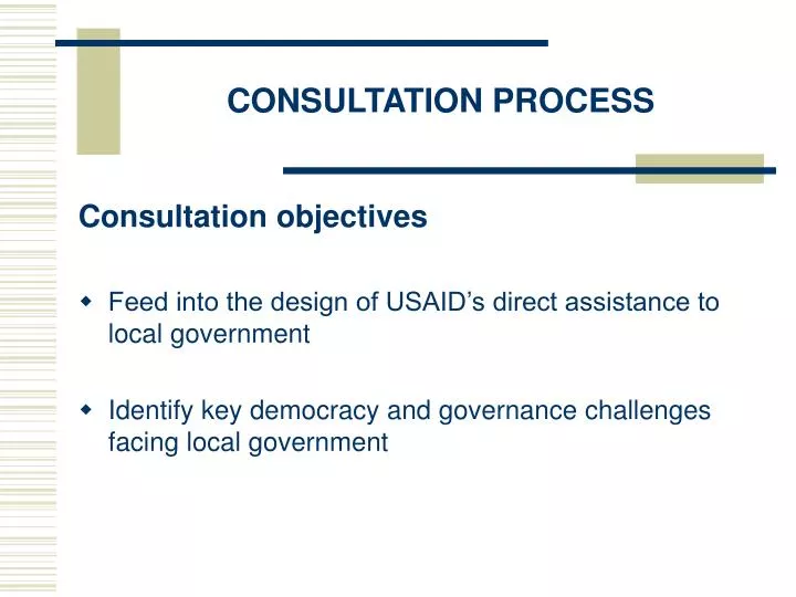 consultation process