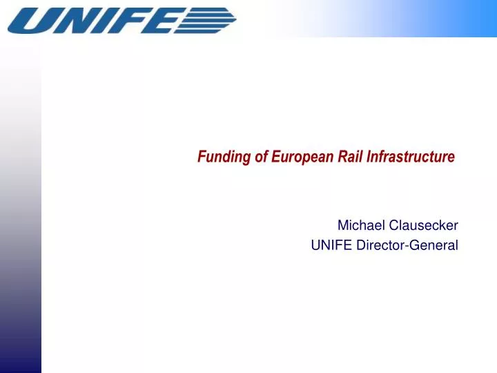 funding of european rail infrastructure