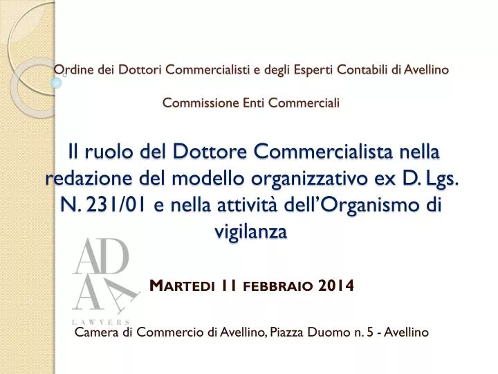 martedi 11 febbraio 2014 camera di commercio di avellino piazza duomo n 5 avellino