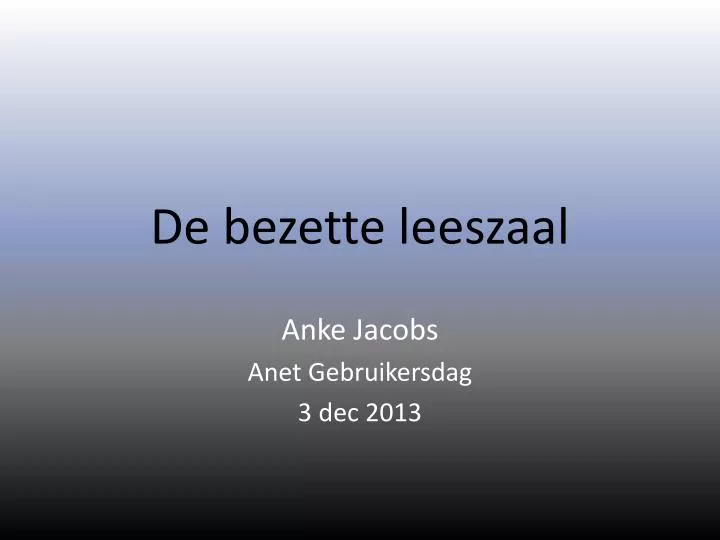 de bezette leeszaal