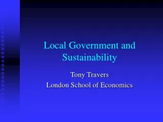 Local Government and Sustainability