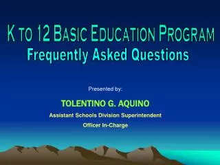 K to 12 Basic Education Program
