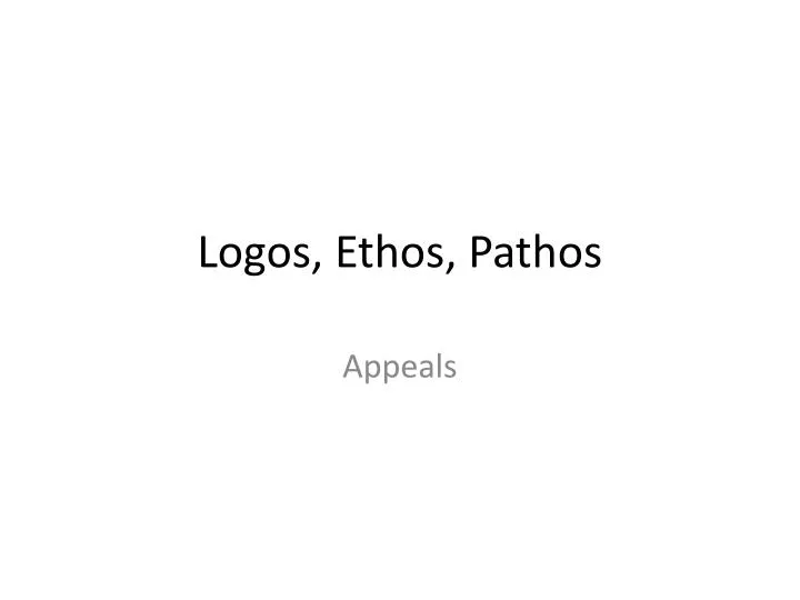 logos ethos pathos