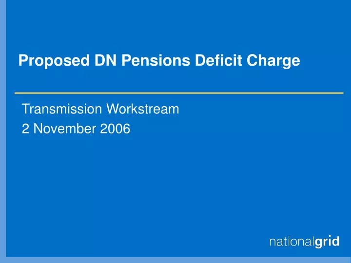 proposed dn pensions deficit charge