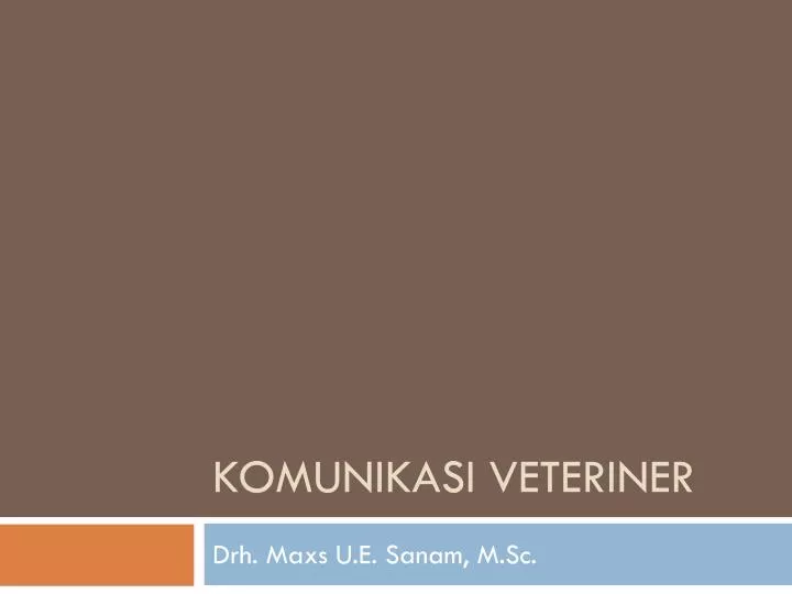 komunikasi veteriner