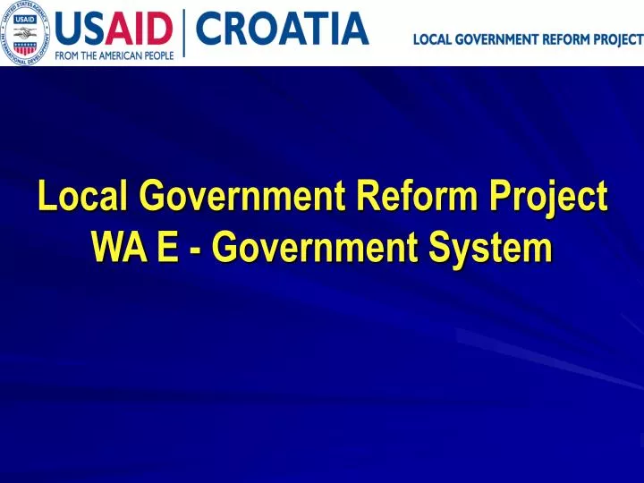 local government reform project wa e government system