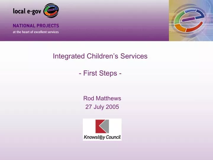 integrated children s services first steps