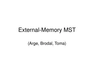 External-Memory MST