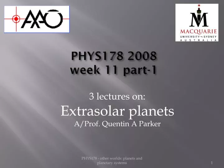 phys178 2008 week 11 part 1