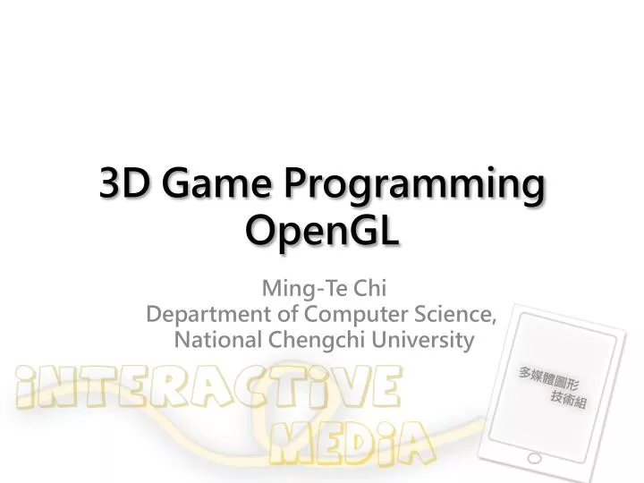 3d game programming opengl