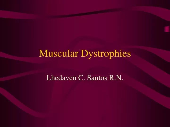 muscular dystrophies