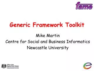 Generic Framework Toolkit