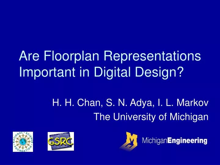 are floorplan representations important in digital design