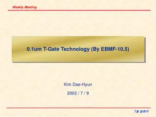 0.1um T-Gate Technology (By EBMF-10.5)