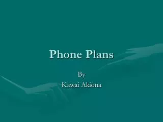 Phone Plans