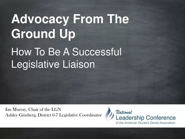 advocacy from the ground up