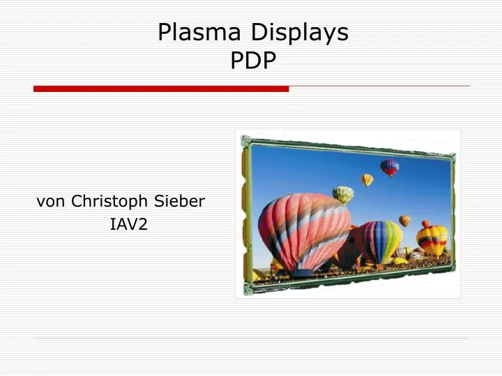 plasma displays pdp