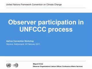 Observer participation in UNFCCC process