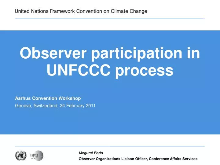 observer participation in unfccc process