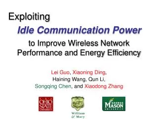Idle Communication Power