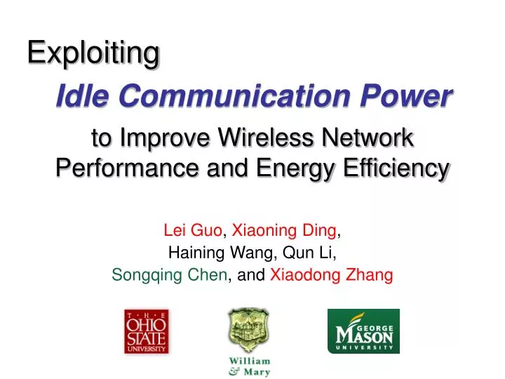 idle communication power