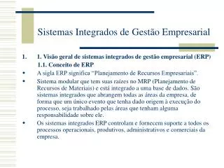 sistemas integrados de gest o empresarial