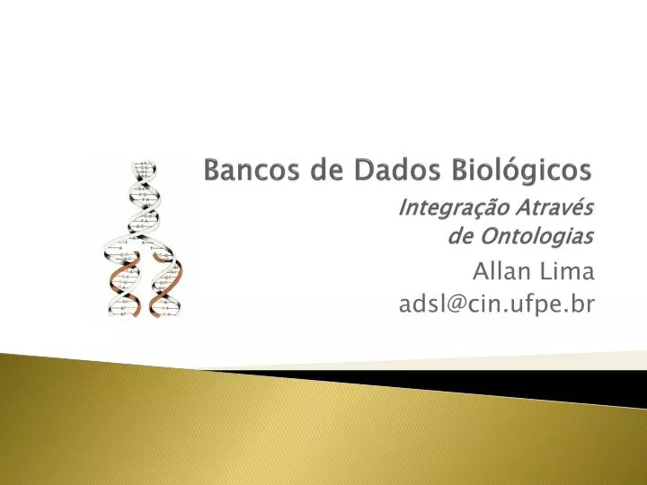 bancos de dados biol gicos integra o atrav s de ontologias