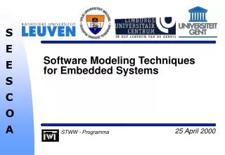 Software Modeling Techniques for Embedded Systems