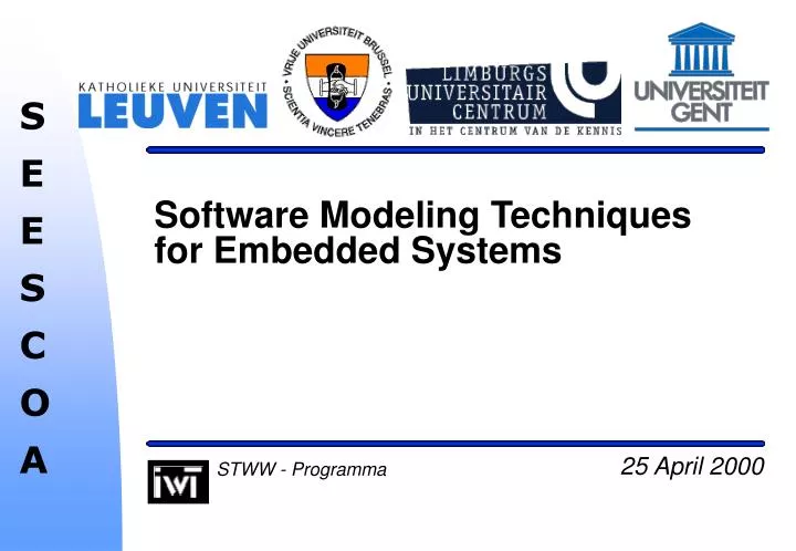 software modeling techniques for embedded systems