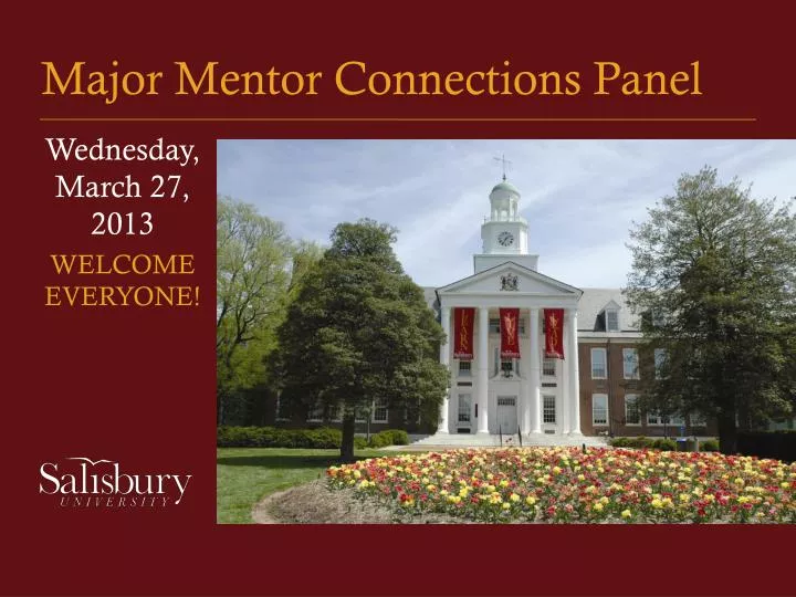 major mentor connections panel