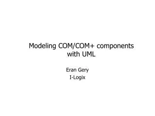 Modeling COM/COM+ components with UML
