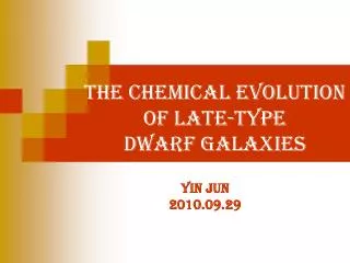 The Chemical evolution of late-type dwarf galaxies
