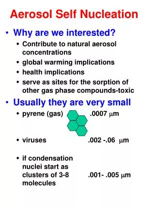 Aerosol Self Nucleation