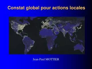constat global pour actions locales