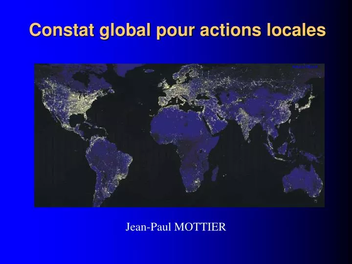 constat global pour actions locales