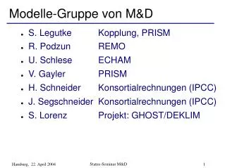 modelle gruppe von m d