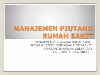 manajemen piutang rumah sakit