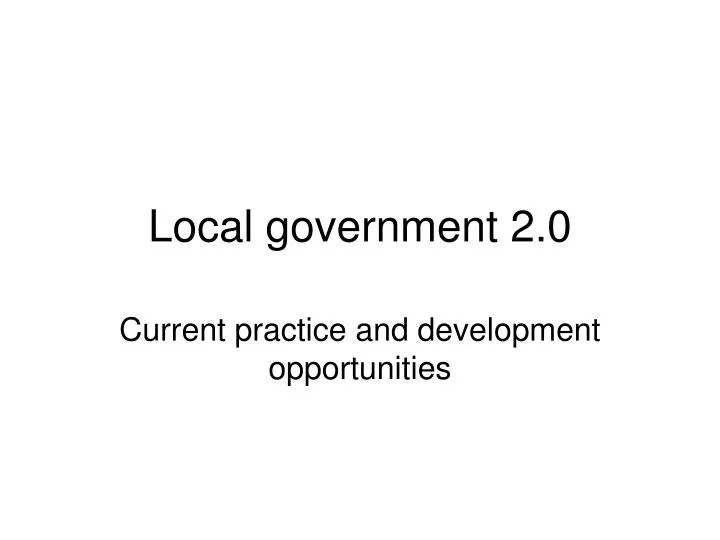 local government 2 0