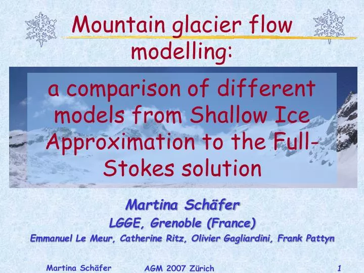 mountain glacier flow modelling