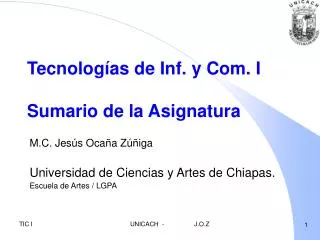 tecnolog as de inf y com i sumario de la asignatura