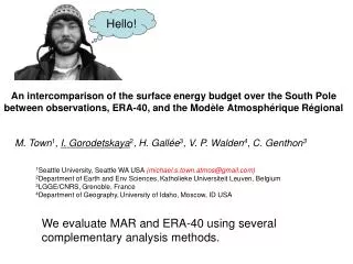 An intercomparison of the surface energy budget over the South Pole