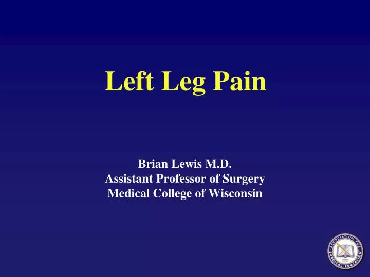 left leg pain