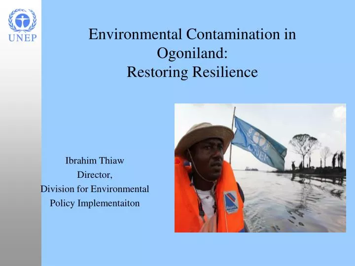 environmental contamination in ogoniland restoring resilience