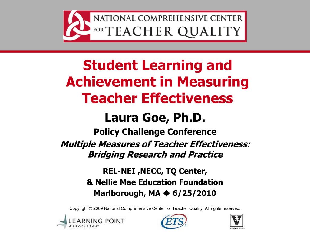 PPT - Student Learning and Achievement in Measuring Teacher ...