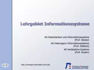lehrgebiet informationssysteme