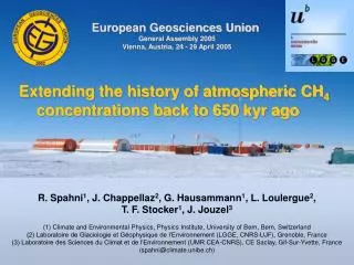 Extending the history of atmospheric CH 4 concentrations back to 650 kyr ago
