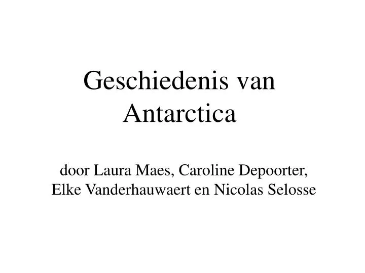 geschiedenis van antarctica