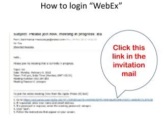 How to login “WebEx”